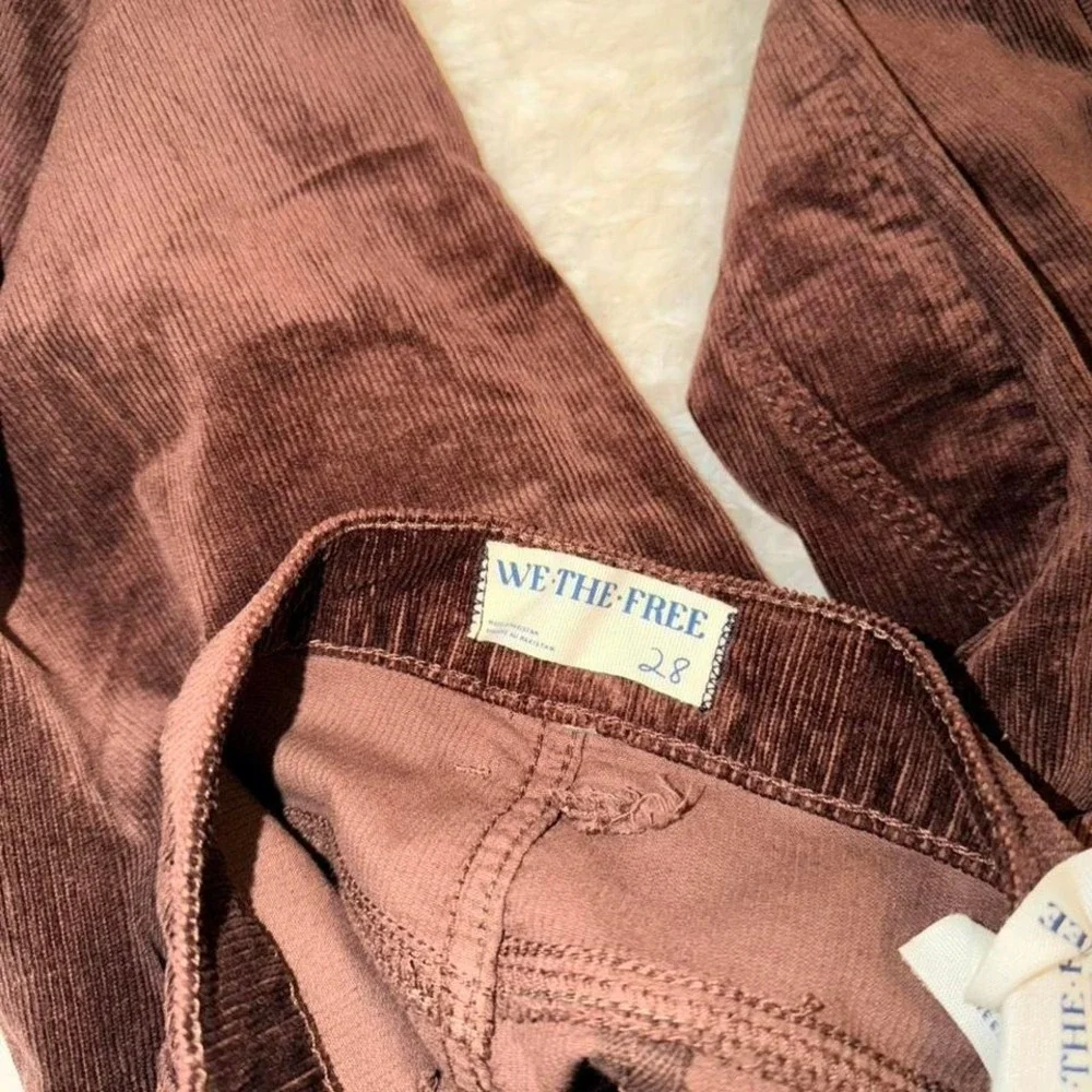 We‎ The Free Risk Taker Cord Straight Leg in Chocolate Truffle NEW Size 28